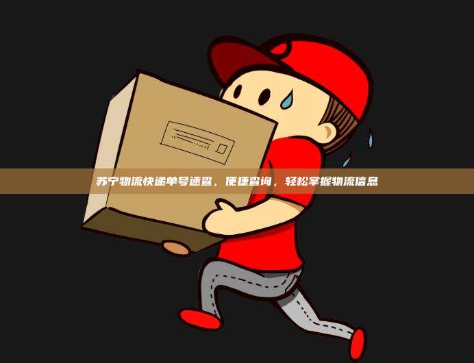 苏宁物流快递单号速查，便捷查询，轻松掌握物流信息