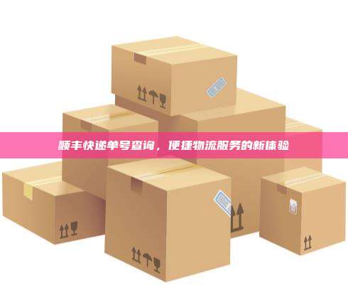 顺丰快递单号查询，便捷物流服务的新体验