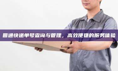 圆通快递单号查询与管理，高效便捷的服务体验