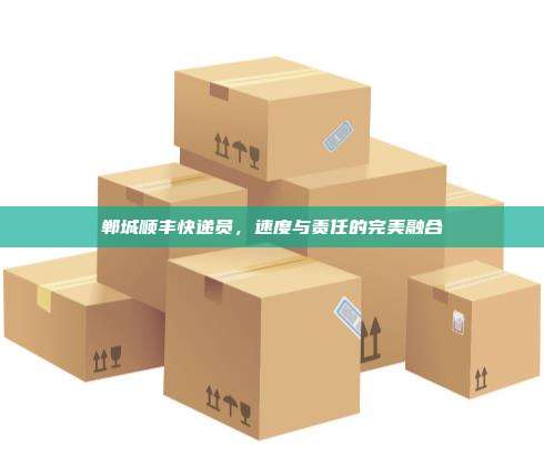 郸城顺丰快递员，速度与责任的完美融合