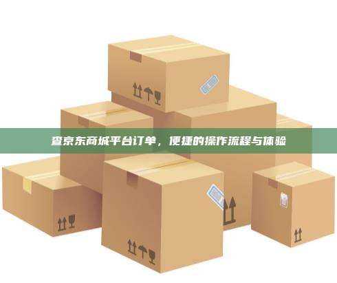 查京东商城平台订单，便捷的操作流程与体验
