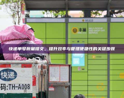 快递单号批量提交，提升效率与管理便捷性的关键步骤