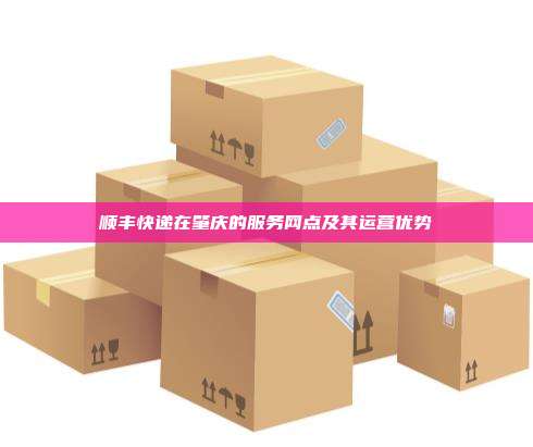 顺丰快递在肇庆的服务网点及其运营优势