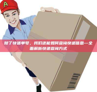 除了快递单号,我们还能如何查询快递信息—全面解析快递查询方式