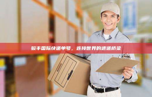 骏丰国际快递单号，连接世界的速递桥梁