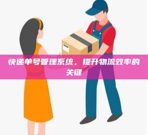快递单号管理系统，提升物流效率的关键