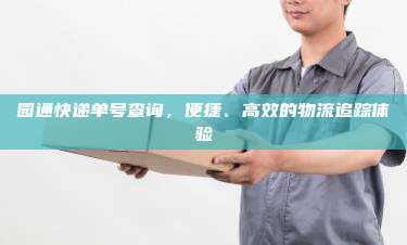 园通快递单号查询,便捷、高效的物流追踪体验