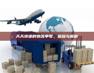 天天快递的物流单号,追踪与解析