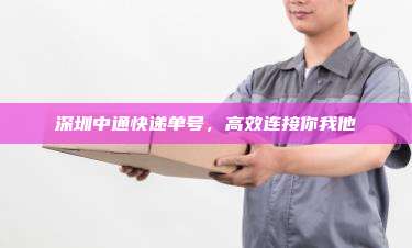 深圳中通快递单号,高效连接你我他