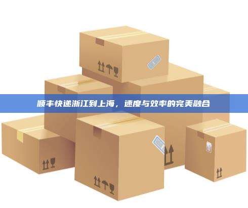 顺丰快递浙江到上海,速度与效率的完美融合